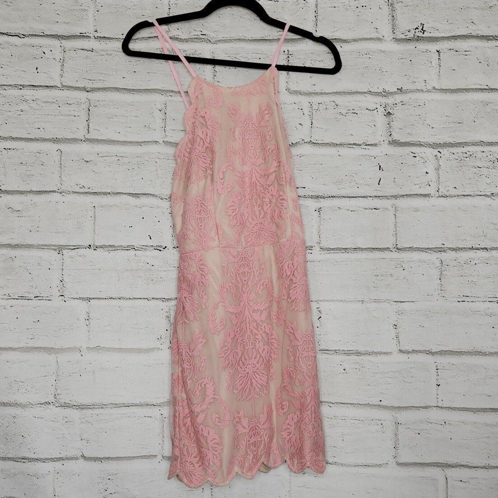 Xenia Women's Light Pink Ballet Floral Sleeveless Mini Dress Size 6